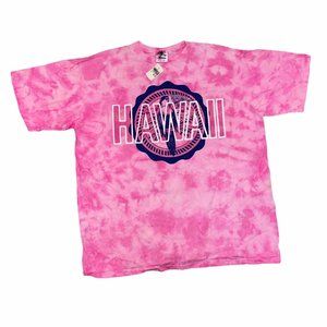 ross international vintage tie dye pink hawaii tshirt size OS NWT